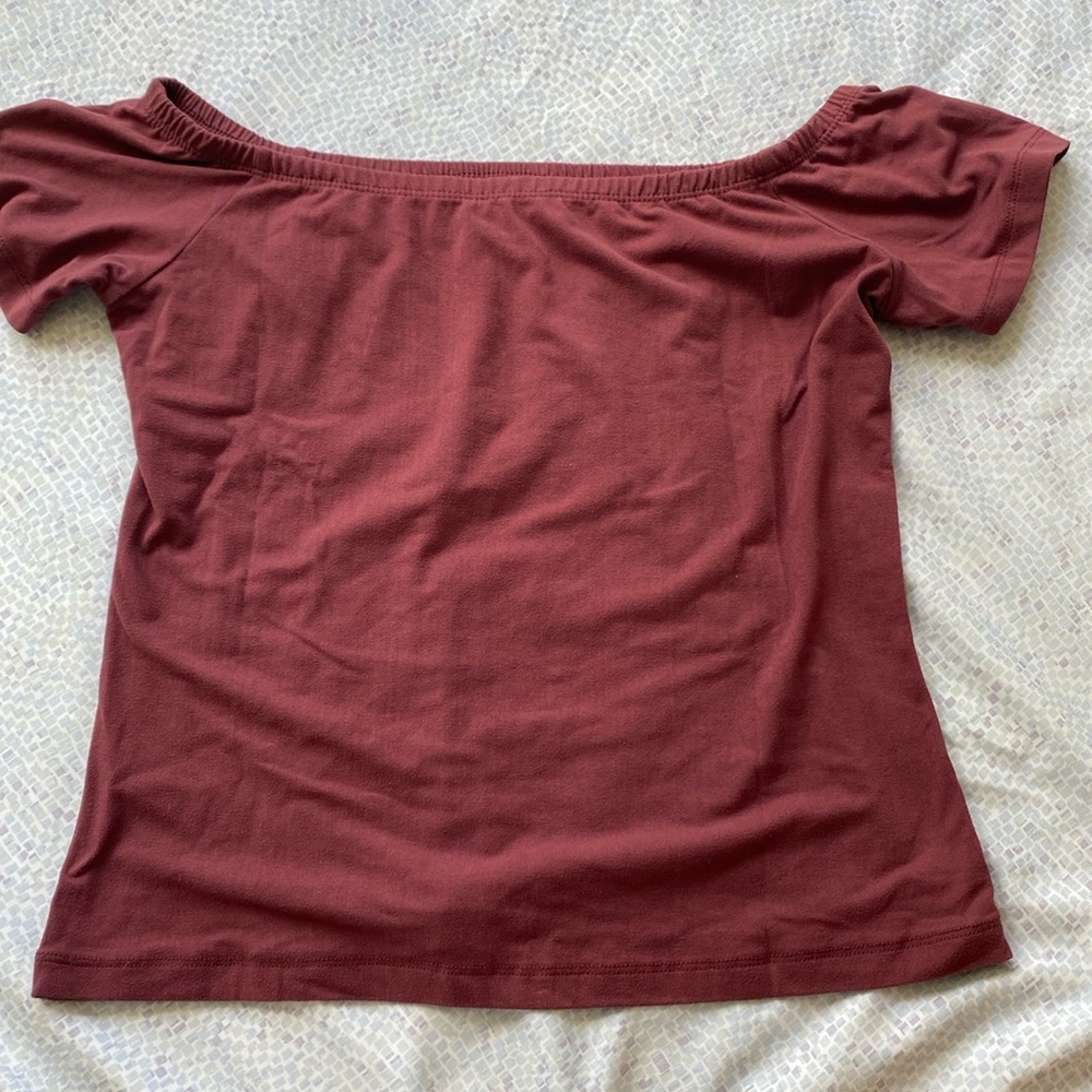 Burgundy Off-Shoulder